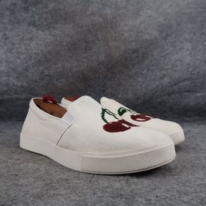 Katy Perry Shoes Womens 6 Sneaker Slip On Casual Cherry Sequin Kerry Flats White